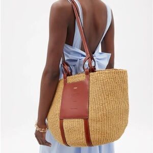 Chloé - Large Paper and Leather Basket Bag